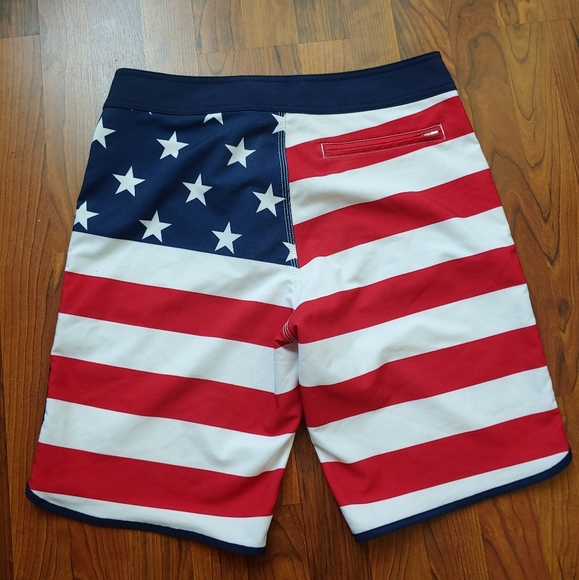 Men's USA America Flag Swim Trunk SurfBoard Shorts - Picture 4 of 6